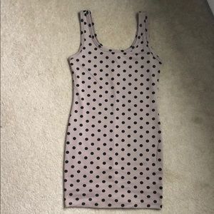 Edgy polka dotted bodycon dress NEW WITH TAGS!